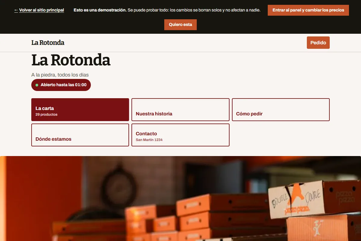 El sitio de demostración La Rotonda