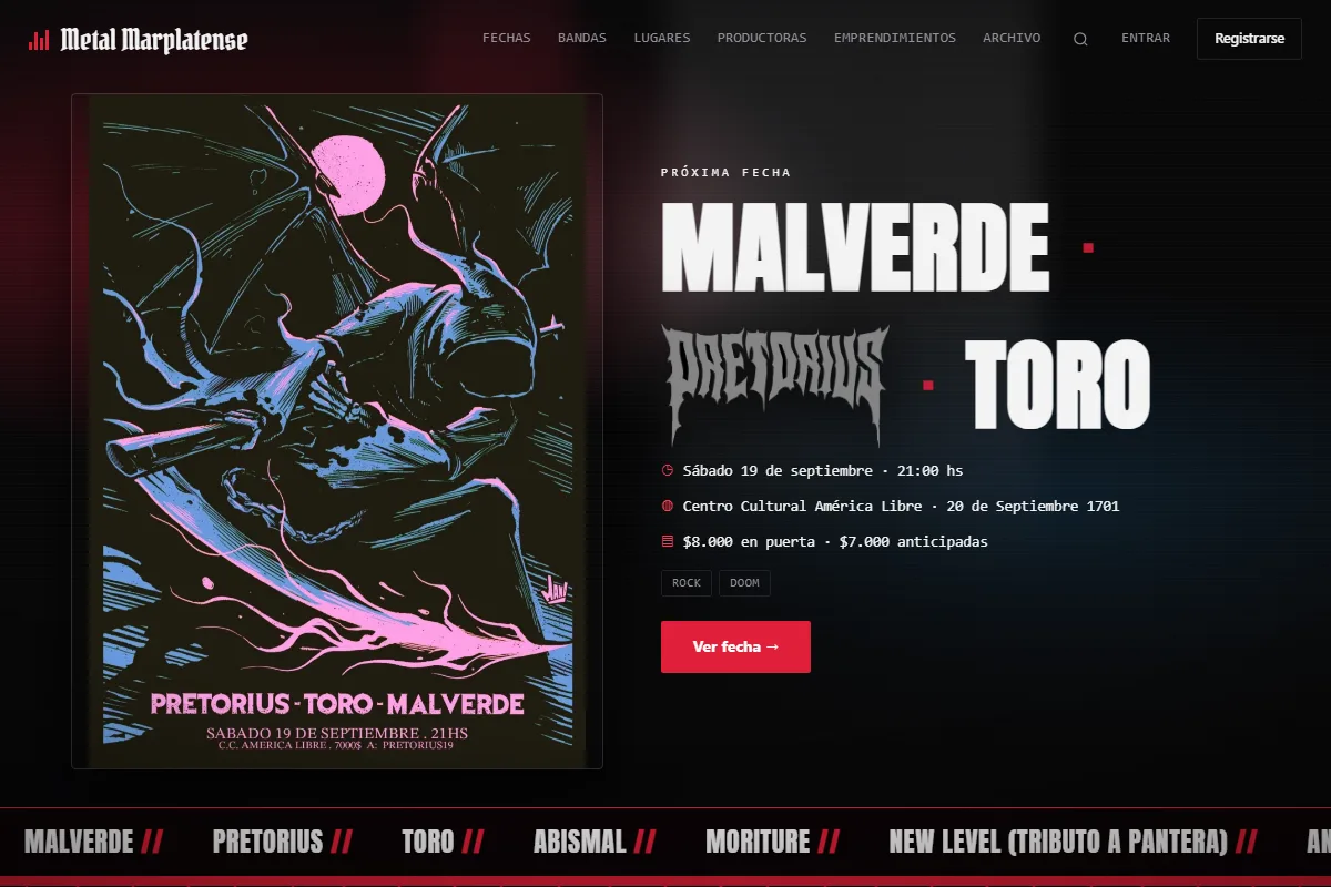 El sitio de Metal Marplatense